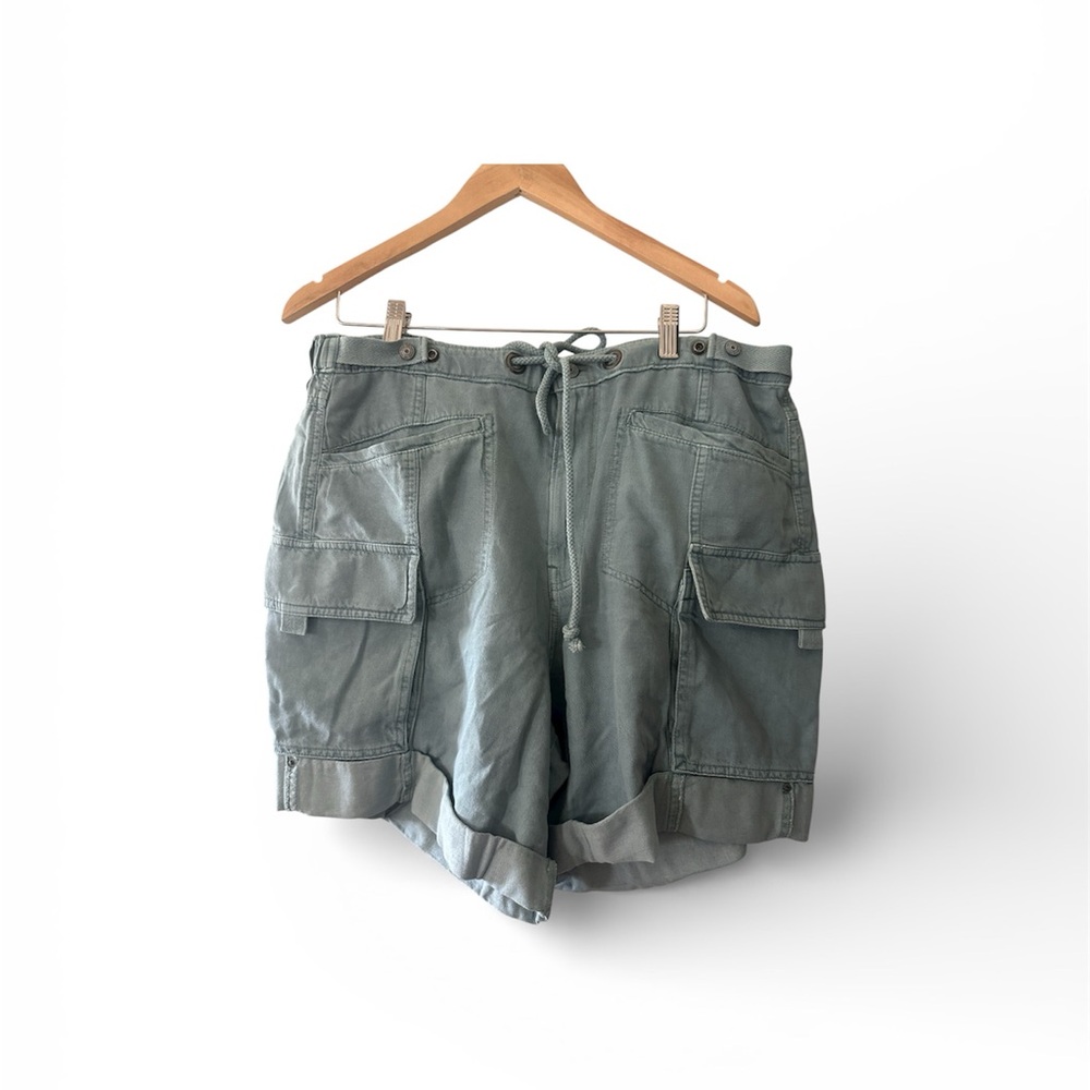 Free People Olive Cargo Shorts